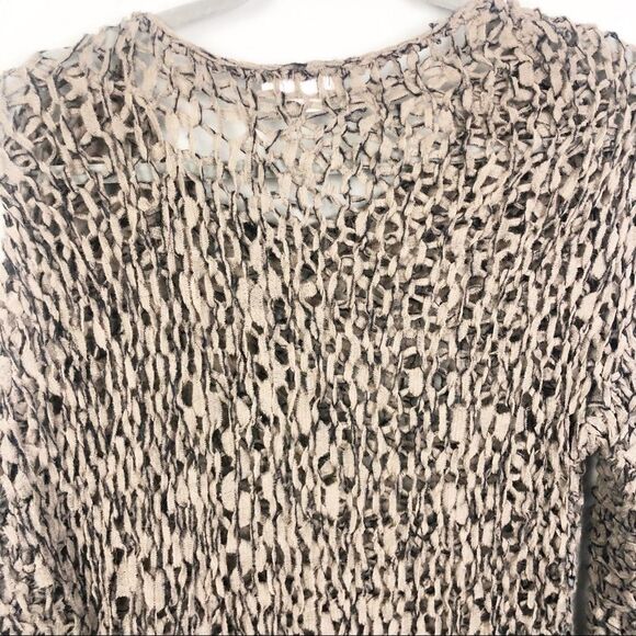 HELMUT LANG | Brown Open Knit Asymmetrical Sweater - Picture 9 of 10